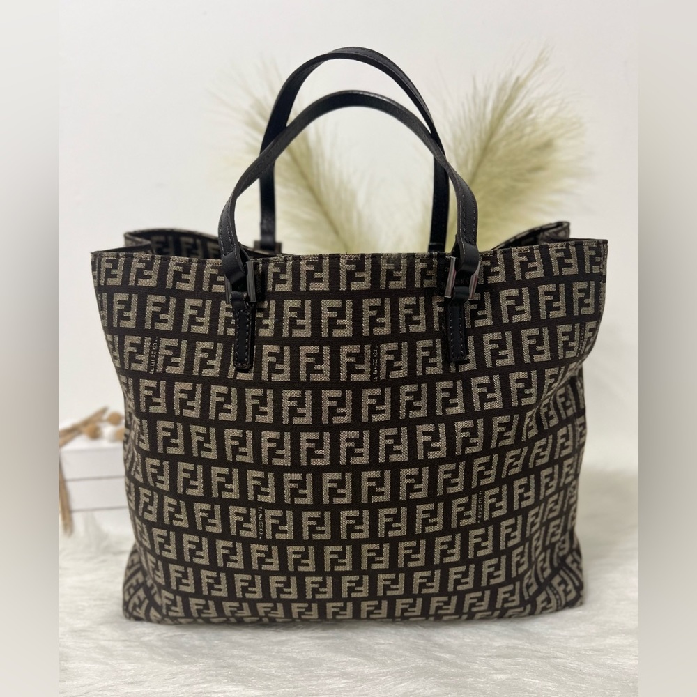 Fendi Brown and Black Tote Bag